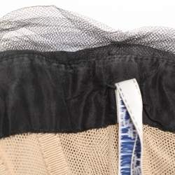 مملوكة مسبقًا Oscar de la Renta Black Tulle Strapless Gown M