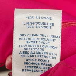 مملوكة مسبقًا Oscar de la Renta Pink Taffeta Silk Shorts Dress M