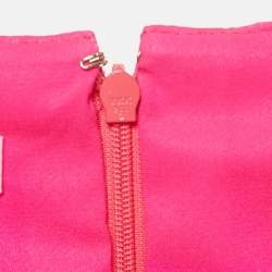 مملوكة مسبقًا Oscar de la Renta Pink Taffeta Silk Shorts Dress M