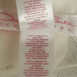 مملوكة مسبقًا Oscar de la Renta Pink Label White Tulle Belted Overlay Sheer Shrug L