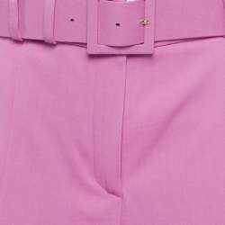 مملوكة مسبقًا كولوت أوسكار دي لارنتا وردي صوف مطاطي بحزام مقاس كبير جدًا (إكسترا لارج)