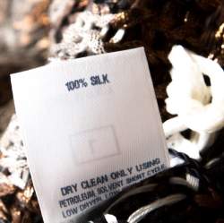 Pre Owned Oscar de la Renta Brown & Bronze Silk Knit Cardigan L 