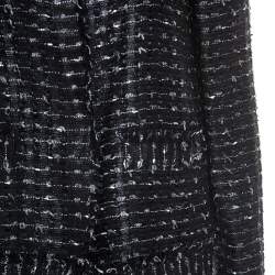 Pre Owned Oscar de la Renta Black Tweed Blazer M