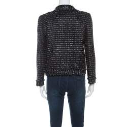 Pre Owned Oscar de la Renta Black Tweed Blazer M