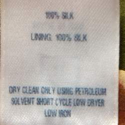 Pre Owned قفطان أوسكار دي لارينتا حرير مطبوع متعدد الألوان M