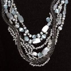 Pre Owned فستان أوسكار دي لا رينتا أكمام قصيرة مزخرف صوف منقوش بني L