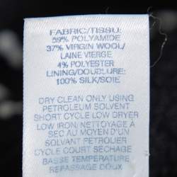 Pre Owned Oscar de la Renta Monochrome Tweed Fitted Short Skirt M