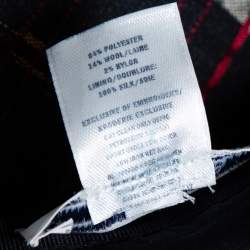 Pre Owned Oscar de la Renta Midnight Blue Wool Embroidered Pencil Skirt (MTO)