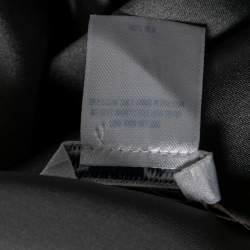 Pre Owned Oscar de la Renta Dark Green Satin Draped Top L