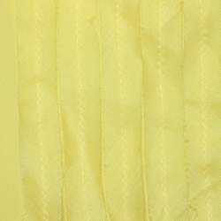 Oscar De La Renta Yellow Silk Organza Ruffle Detail Sheer Top L