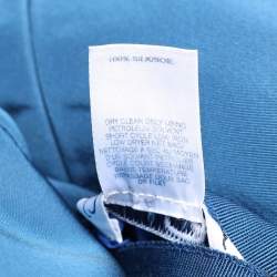 مملوكة مسبقًا Oscar de la Renta Blue Silk Pencil Skirt M