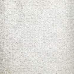 Pre Owned Oscar de la Renta Cream Tweed & Lace Trim Skirt L