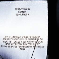 Pre Owned Oscar de la Renta Black Crepe & Lace Bow Back Cady Gown M