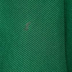 Pre Owned Oscar de la Renta Green Wool High Waist Trousers M