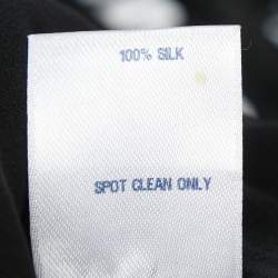 Pre Owned Oscar de la Renta Black/Gold Sequined Feather Embellished Top M