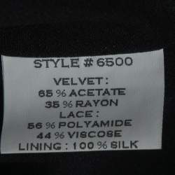 Pre Owned Oscar de la Renta Purple Embellished Velvet Lace Trimmed Open Front Jacket M