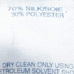 Pre Owned Oscar de la Renta Gold Lamé Wide Leg Pants M