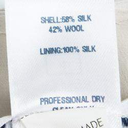 Pre Owned فستان أوسكار دي لارينتا رصاصي مزخرف بلا أكمام مجسم S