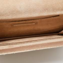 Pre Owned Oscar de la Renta Gold Python Grafton Clutch