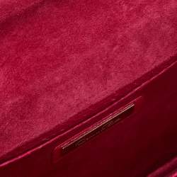 Pre Owned Oscar de la Renta Pink Watersnake Leather Small Grafton Clutch