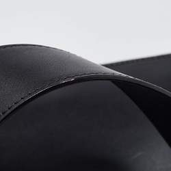 Pre Owned Oscar de la Renta Green/Black Leather Flap Shoulder Bag