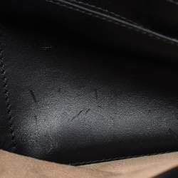 Pre Owned Oscar de la Renta Green/Black Leather Flap Shoulder Bag