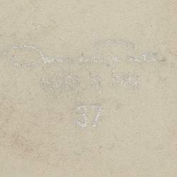 Pre Owned Oscar de la Renta Blue Suede Lace Up Oxfords Size 37