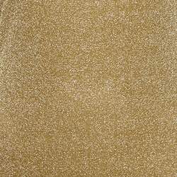 Pre Owned Oseree Gold Lurex Knit Ostrich Feather Detail Halter Neck Midi Dress M