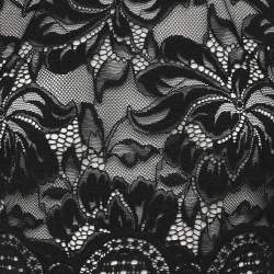 Pre Owned Paco Rabanne Black Floral Lace Full Sleeve Crop Top S
