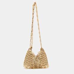 Paco Rabanne Gold Chain Link Metal Mini Crossbody Bag