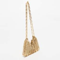 Paco Rabanne Gold Chain Link Metal Mini Crossbody Bag