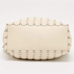 Pre Owned Paco Rabanne Cream Leather Pacoio Tote