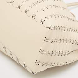 Pre Owned Paco Rabanne Cream Leather Pacoio Tote