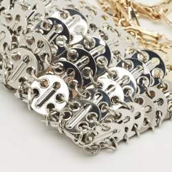 Pre Owned Paco Rabanne Gold/Silver Chain Link Metal Mini Crossbody Bag