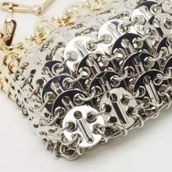 Pre Owned Paco Rabanne Gold/Silver Chain Link Metal Mini Crossbody Bag