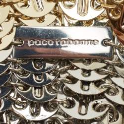 Pre Owned Paco Rabanne Gold/Silver Chain Link Metal Mini Crossbody Bag