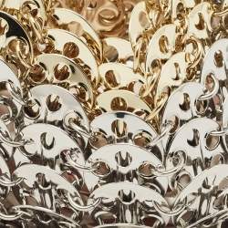 Pre Owned Paco Rabanne Gold/Silver Chain Link Metal Mini Crossbody Bag