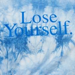 Paco Rabanne Blue Tie-Dye Print Cotton Asymmetric T-Shirt S
