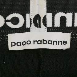 Paco Rabanne Black Logo Print Band Stir-Up Leggings S