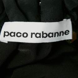 Paco Rabanne Black Jersey Crystal Embellished Top L