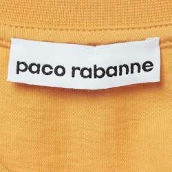 Paco Rabanne Orange Jersey Ruched T-Shirt S