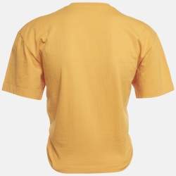 Paco Rabanne Orange Jersey Ruched T-Shirt S