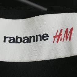 Rabanne x H&M Black Studded Chiffon Flounce Maxi Dress S