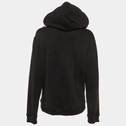 Paco Rabanne Black Cotton Hooded Sweatshirt XL