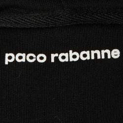 Paco Rabanne Black Cotton Hooded Sweatshirt XL
