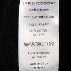 Paco Rabanne Black Cotton Hooded Sweatshirt XL