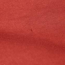 Rabanne Brick Red Cotton Knit Ring Detail Crop Top S