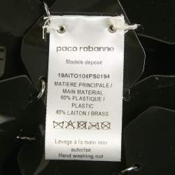 Pre Owned Paco Rabanne Black Acetate Disco Top M