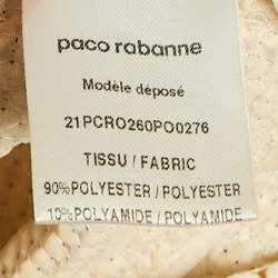 Pre Owned Paco Rabanne Gold Sequin Long Sleeveless Dress S