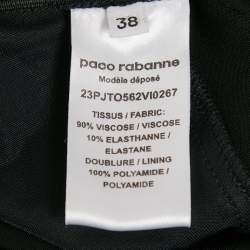 Pre Owned Paco Rabanne Black Jersey Ruched Top